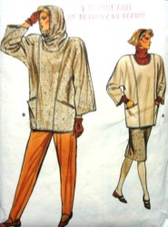 9388 EZ VOGUE TOP,  HOOD,  SKIRT, STIRRUP PANTS PATTERN 8-12 OR 14-18 CHOICE